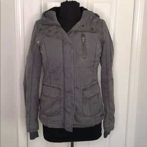 Grey Vans faux-fur lined Hooded Coat